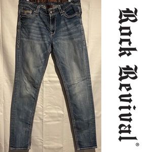 ROCK REVIVAL Womens Sz 32 Denim Jeans Easy Skinny
